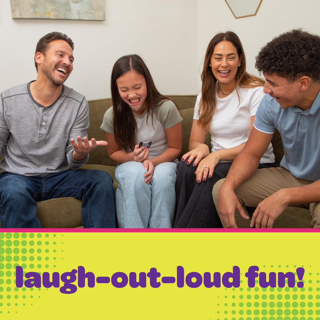 Mouth Off: Hilarious Mouthpiece Card Game for Family Game Night – 200 Silly Phrases, 4-8 Players, Ages 8+