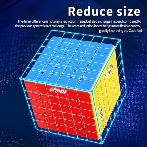 Moyu Meilong 6x6 V2 Speed Cube – Stickerless Entry-Level 6x6 Puzzle Cube 61mm