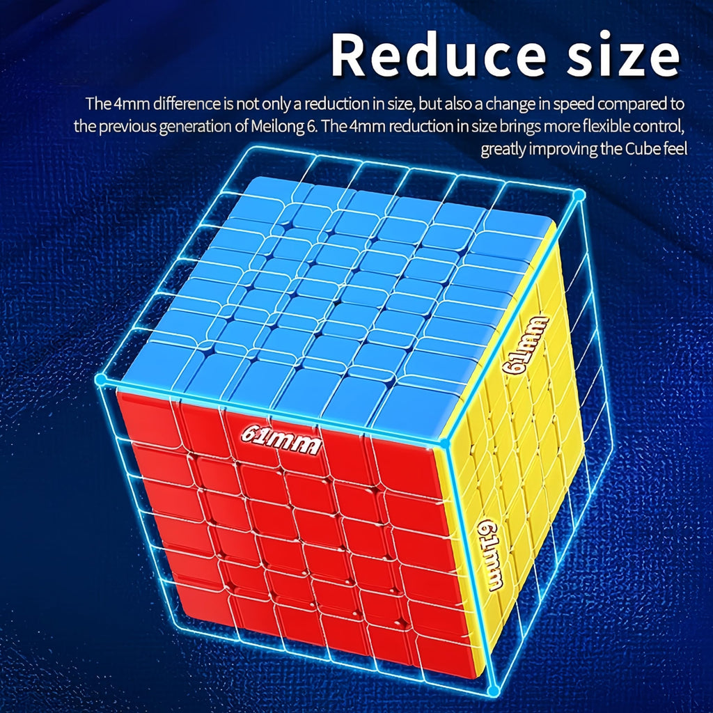 Moyu Meilong 6x6 V2 Speed Cube – Stickerless Entry-Level 6x6 Puzzle Cube 61mm