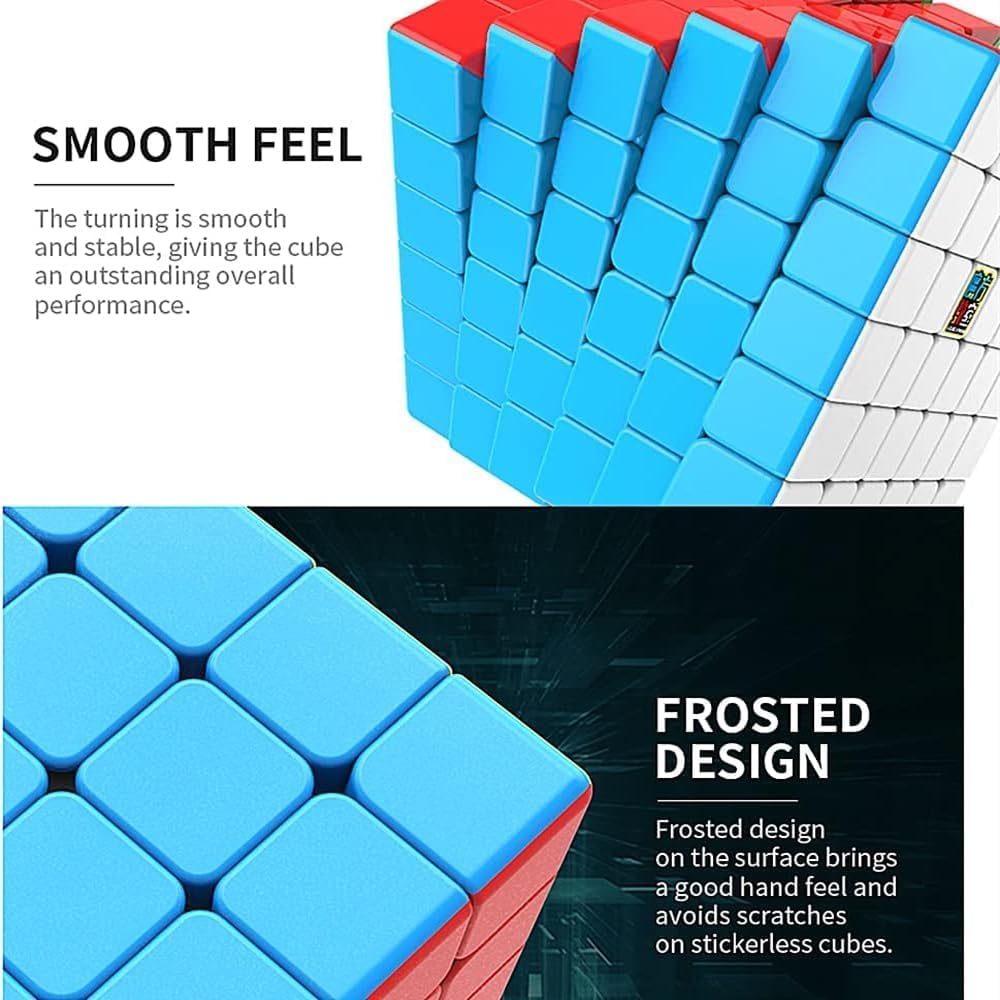 Moyu Meilong 6x6 V2 Speed Cube – Stickerless Entry-Level 6x6 Puzzle Cube 61mm