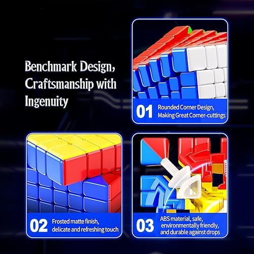 MoYu Meilong 7x7 V2 Speed Cube – Stickerless Frosted 7x7x7 for All Ages