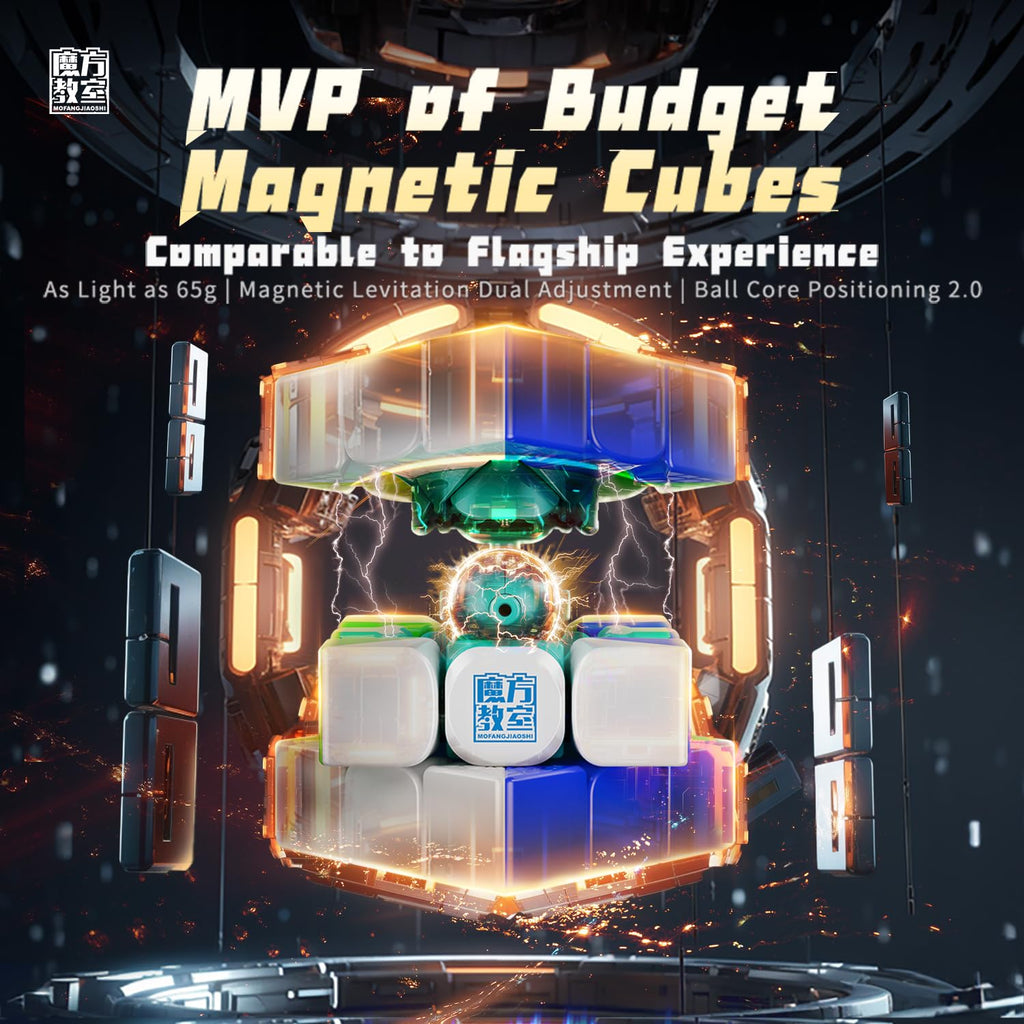Moyu RS3M V5 2023 3x3 Magnetic Speed Cube – 65g Stickerless Budget Cube with 48 Magnets