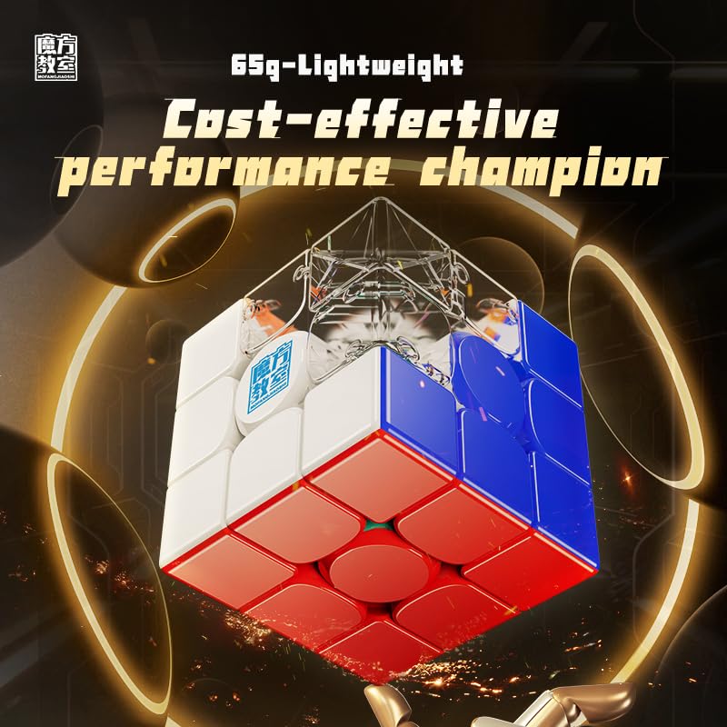 MoYu RS3M V5 3x3 Magnetic Speed Cube – 65g Stickerless Dual Adjustment
