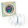 Mozi Geometric Magic Flow Bracelet – 3D Spiral Spinning Toy for Kids and Adults (White Splatter)