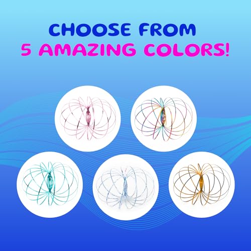 Mozi Geometric Magic Flow Bracelet – 3D Spiral Spinning Toy for Kids and Adults (White Splatter)
