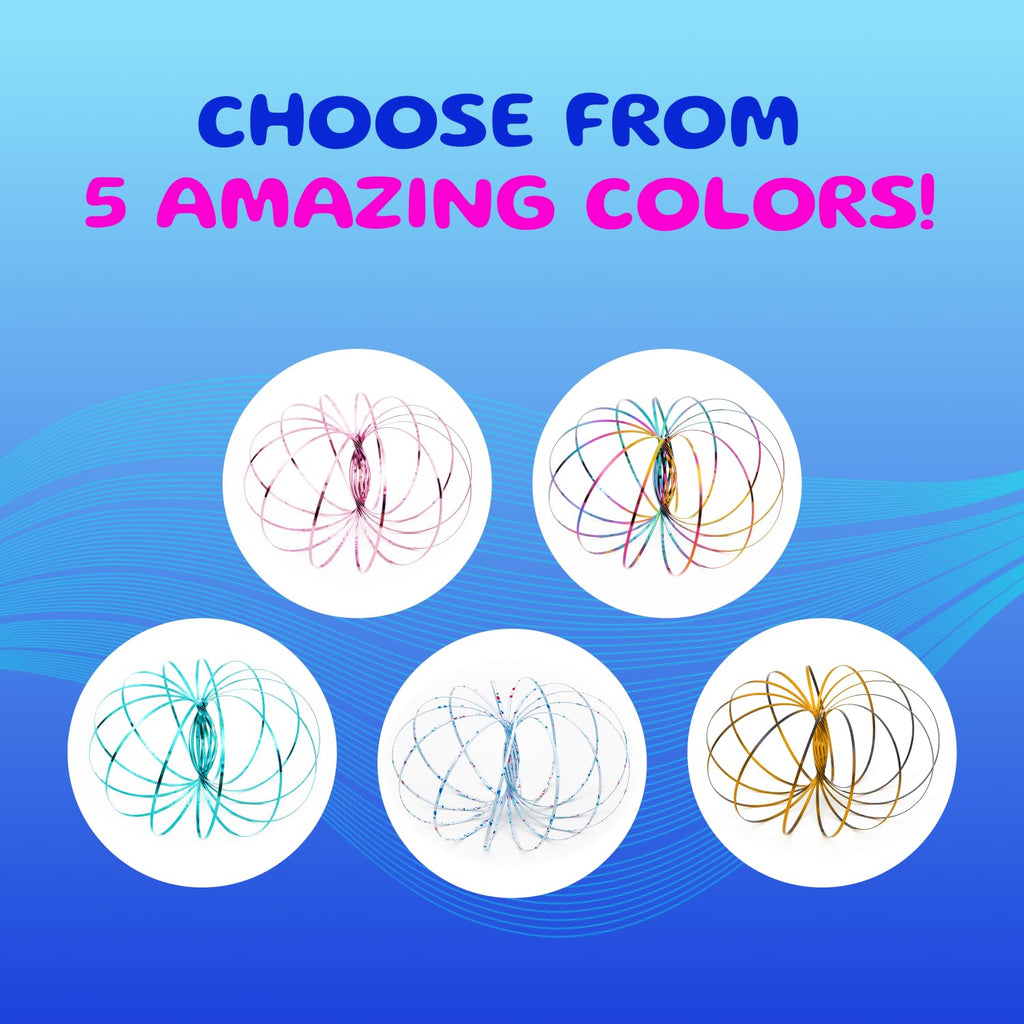 Mozi Geometric Magic Flow Bracelet – 3D Spiral Spinning Toy for Kids and Adults (White Splatter)