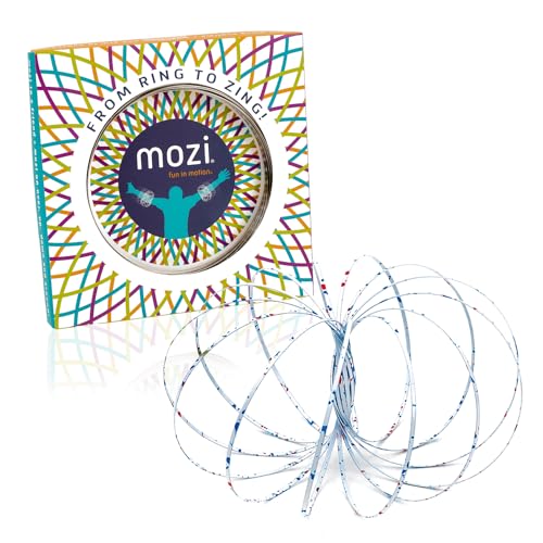Mozi Geometric Magic Flow Bracelet – 3D Spiral Spinning Toy for Kids and Adults (White Splatter)