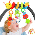 MPQMPQ Car Seat Toys for Babies 0-6 Months - Spiral Hanging Toy with Detachable Rattles