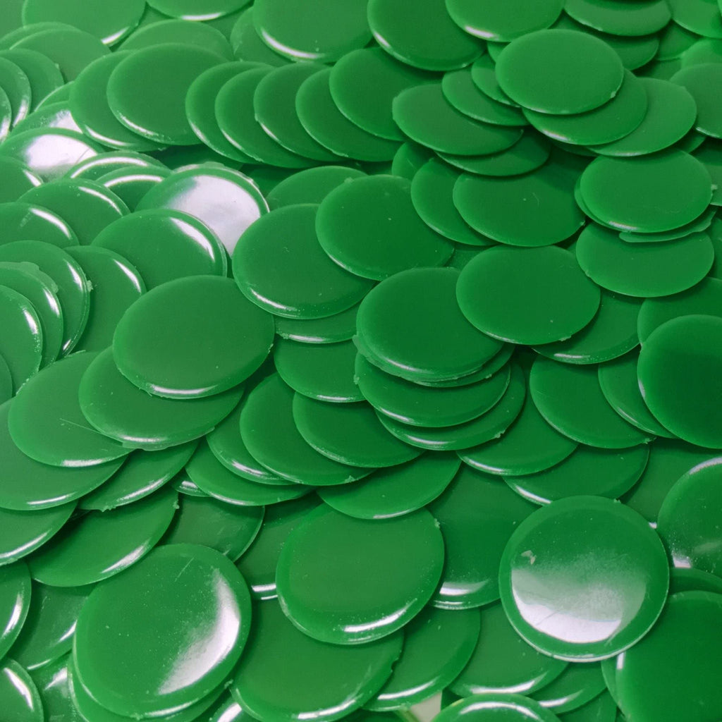 MR CHIPS 1000 Count Plastic Bingo Chips – Green 3/4 Inch – Durable Counting Tokens for Games, Classroom, and Crafts