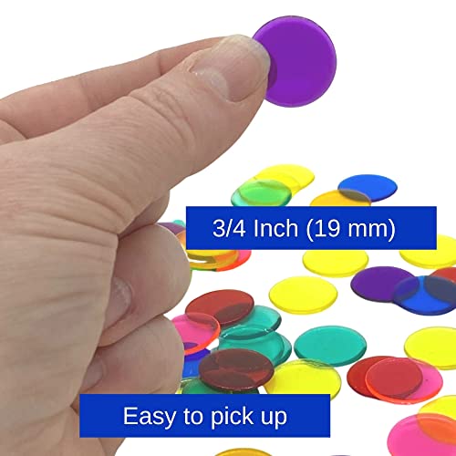 MR CHIPS 1000 Count Plastic Bingo Chips – Green 3/4 Inch – Durable Counting Tokens for Games, Classroom, and Crafts