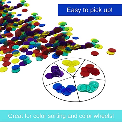 MR CHIPS 1000 Count Plastic Bingo Chips – Green 3/4 Inch – Durable Counting Tokens for Games, Classroom, and Crafts