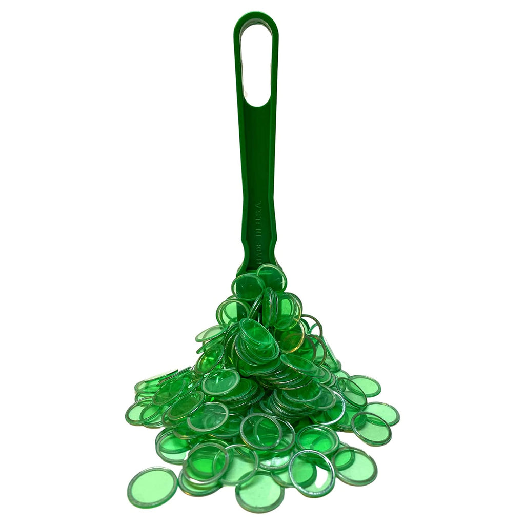 MR CHIPS Upgraded Bingo Magnetic Wand & 200 Plastic Chips with Metal Rings – 7 Colors, Heavy-Duty Magnet, Made in USA