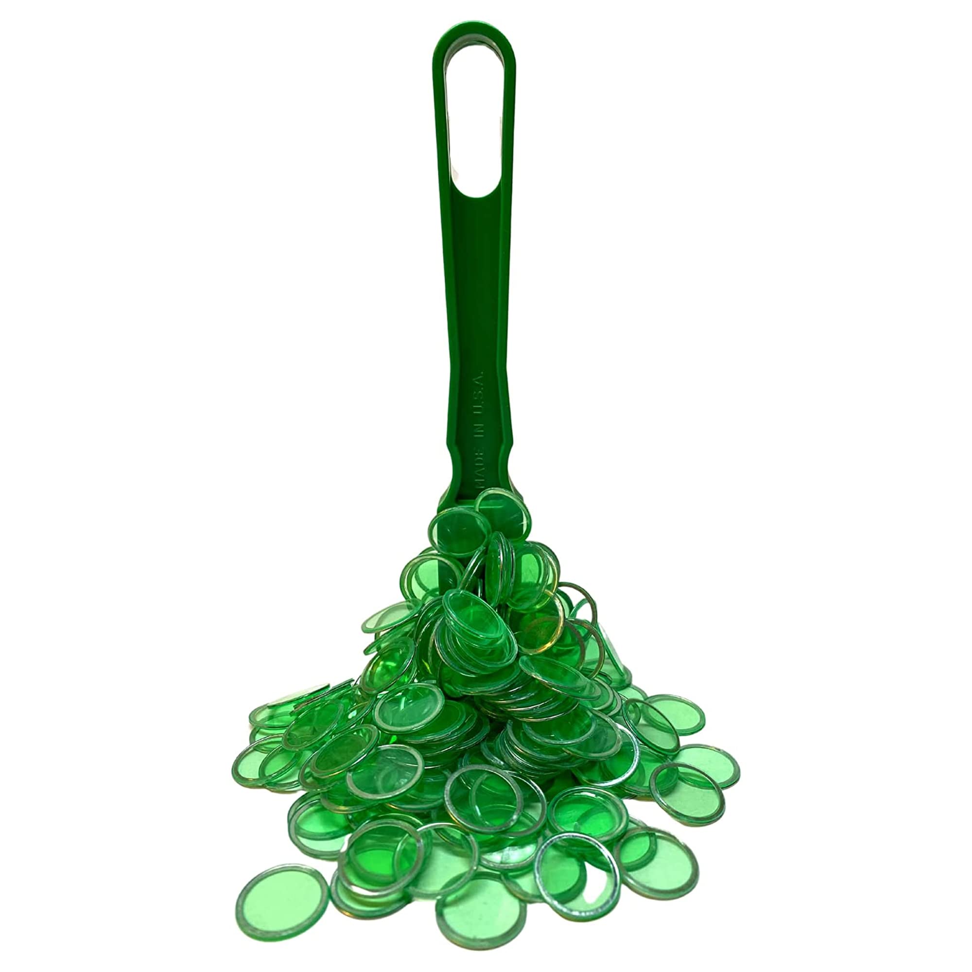 MR CHIPS Upgraded Bingo Magnetic Wand & 200 Plastic Chips with Metal Rings – 7 Colors, Heavy-Duty Magnet, Made in USA