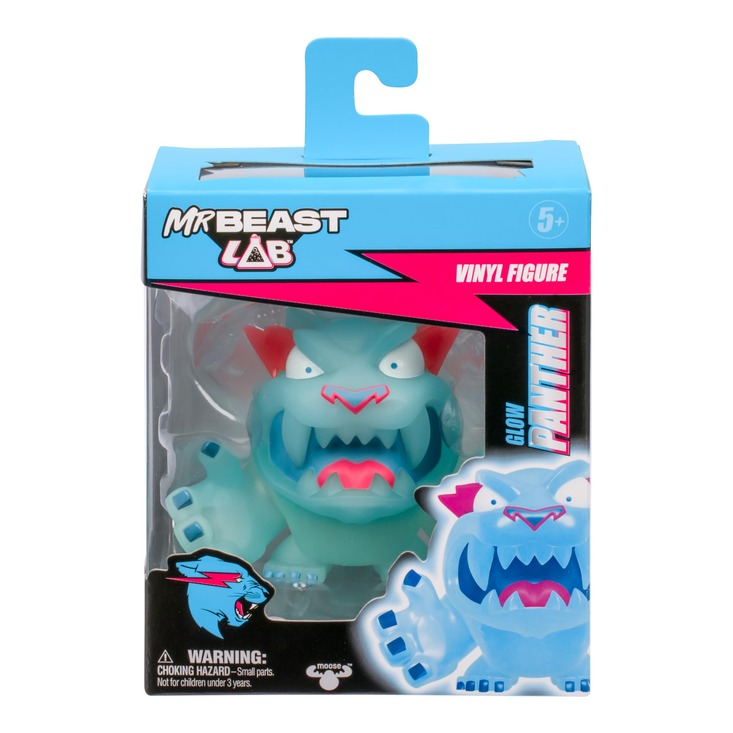 MrBeast Lab Glow Panther Vinyl Figure – 3.5" Glow-in-the-Dark Collectible in Premium Box
