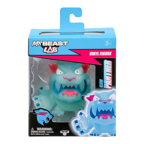 MrBeast Lab Glow Panther Vinyl Figure – 3.5" Glow-in-the-Dark Collectible in Premium Box