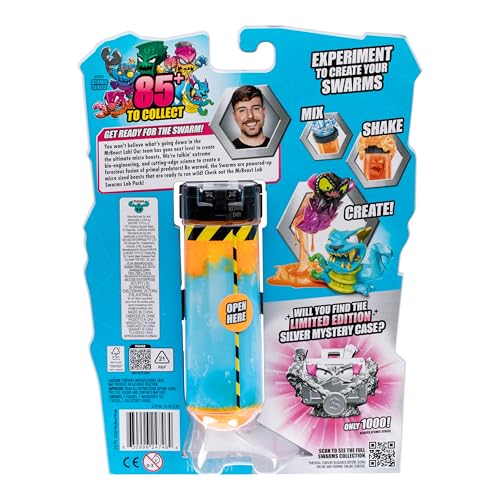 MrBeast Lab Swarms Atomic Lab 5 Pack – 2 Water-Reveal Figures Plus 3 Ready Micro Beasts, Over 85 to Collect, Ages 5+