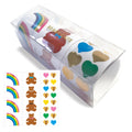Mrs. Grossman's Beary Cute 3-Roll Sticker Gift Box – 175+ Premium Bear, Rainbow & Heart Stickers with Gold Foil