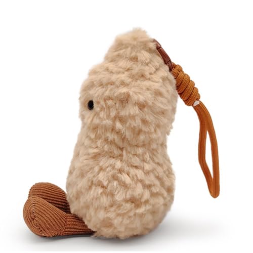 MUALML 6" Peanut Plush Toy with Legs – Soft Stuffed Animal, Keychain, Funny Food Gift for Kids
