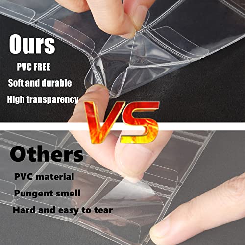 MUDOR Coin Collection Holder Book: PVC-Free 120 Pockets, PU Leather Cover for Half Dollar & Silver Dollar Coins