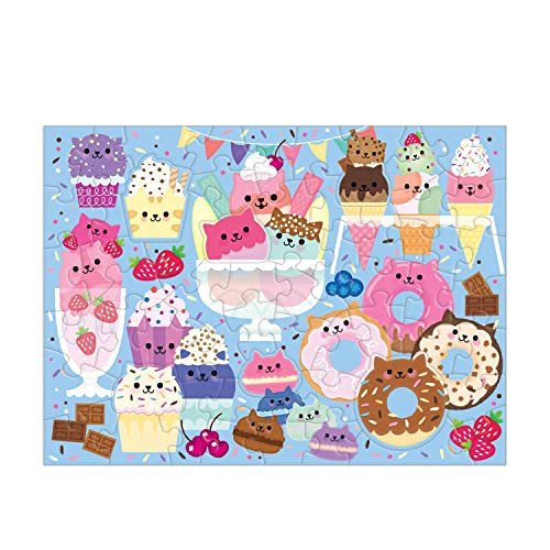 Mudpuppy Cat Cafe 60 Piece Scratch & Sniff Puzzle – Scented Jigsaw with Shaped Pieces
