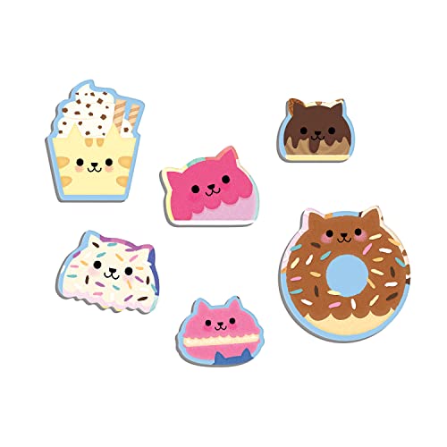 Mudpuppy Cat Cafe 60 Piece Scratch & Sniff Puzzle – Scented Jigsaw with Shaped Pieces