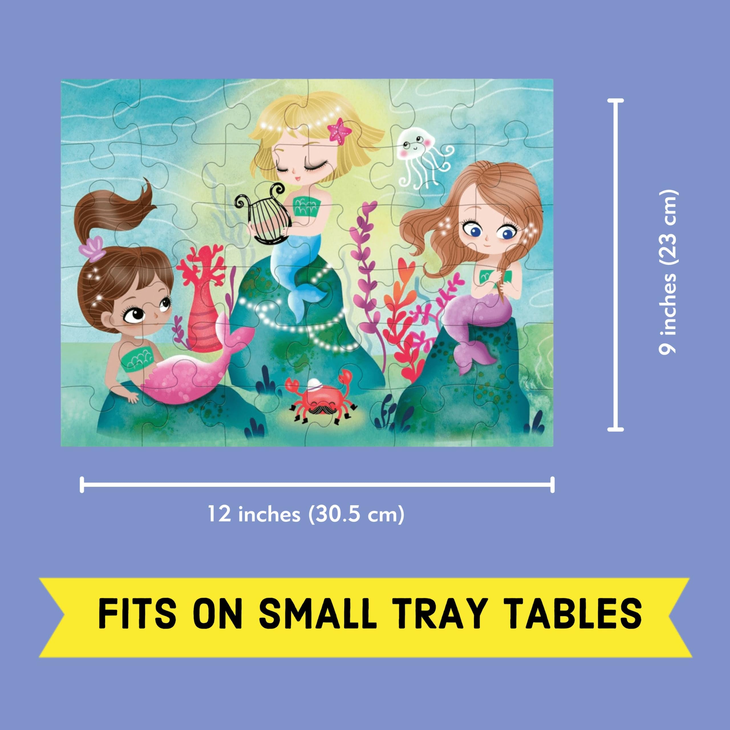 Mudpuppy Mermaids 36-Piece Jigsaw Puzzle – Travel-Friendly Underwater Scene for Kids Ages 3+
