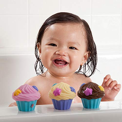 Munchkin Bath Tea and Cupcake Set – Toddler Bath Toys for Kids Ages 2+ : Fun Pretend Play with Squirting Cupcakes and Rattle Teapot