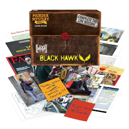 Murder Mystery Party Case Files: Mission Black Hawk – Live Cyber Heist Game for 1+ Players, Ages 14+
