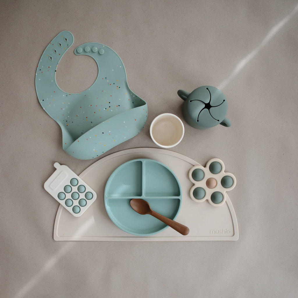 mushie Phone Press Toy (Cambridge Blue) - Baby Sensory Fidget Toy