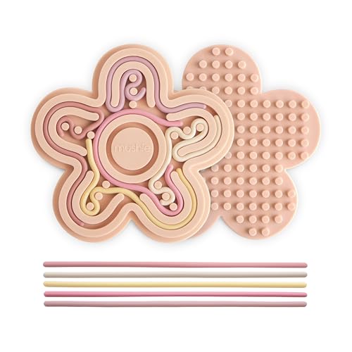 mushie Silicone Sensory Toy (Petal) – 16-Piece Fidget Toy for Ages 3+