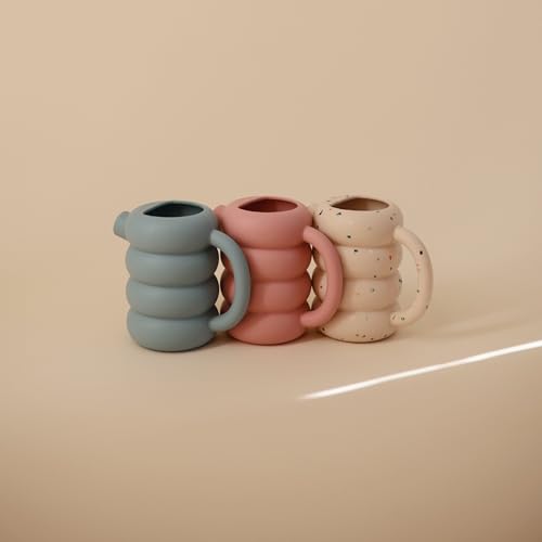 mushie Silicone Watering Can | Vanilla Confetti | Bath & Outdoor Toddler Toy 10M+
