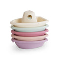 mushie Stackable Bath Boats (Petal) – Set of 5 Floating Bath Toys for Toddlers, BPA-Free, Made in Denmark
