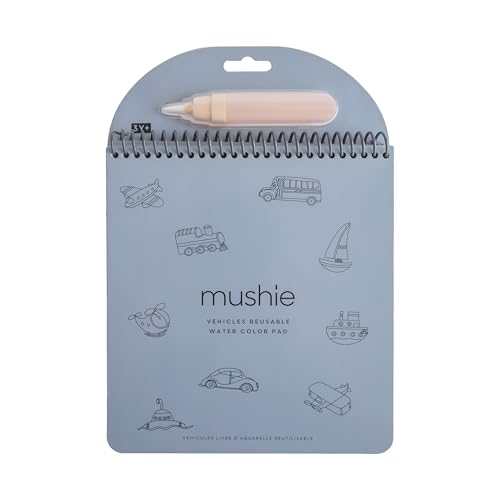 Mushie Vehicles Reusable Water Color Pad – Mess-Free Travel Art for Kids Ages 3+