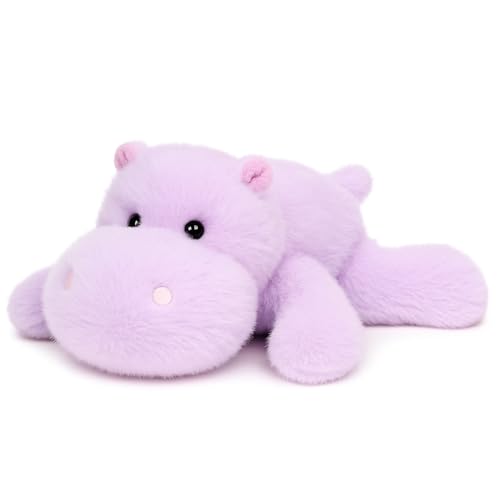 Mushymallow Adorable Hippo Stuffed Animal – Soft Plush Toy with Weighted Beans for Sitting or Standing