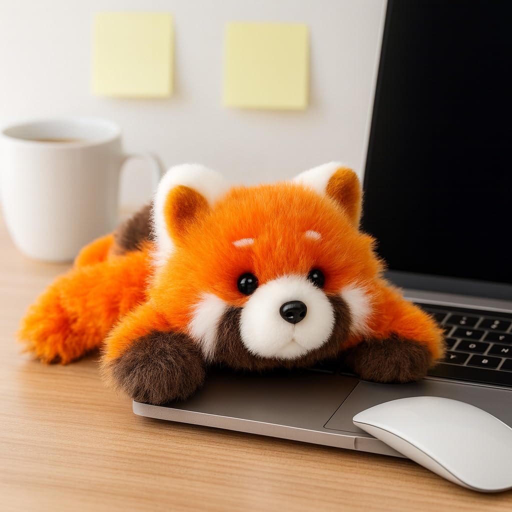 Mushymallow Adorable Red Panda Stuffed Animal - Soft Plush Toy with Weighted Beans, Cute Gift for Kids and Adults
