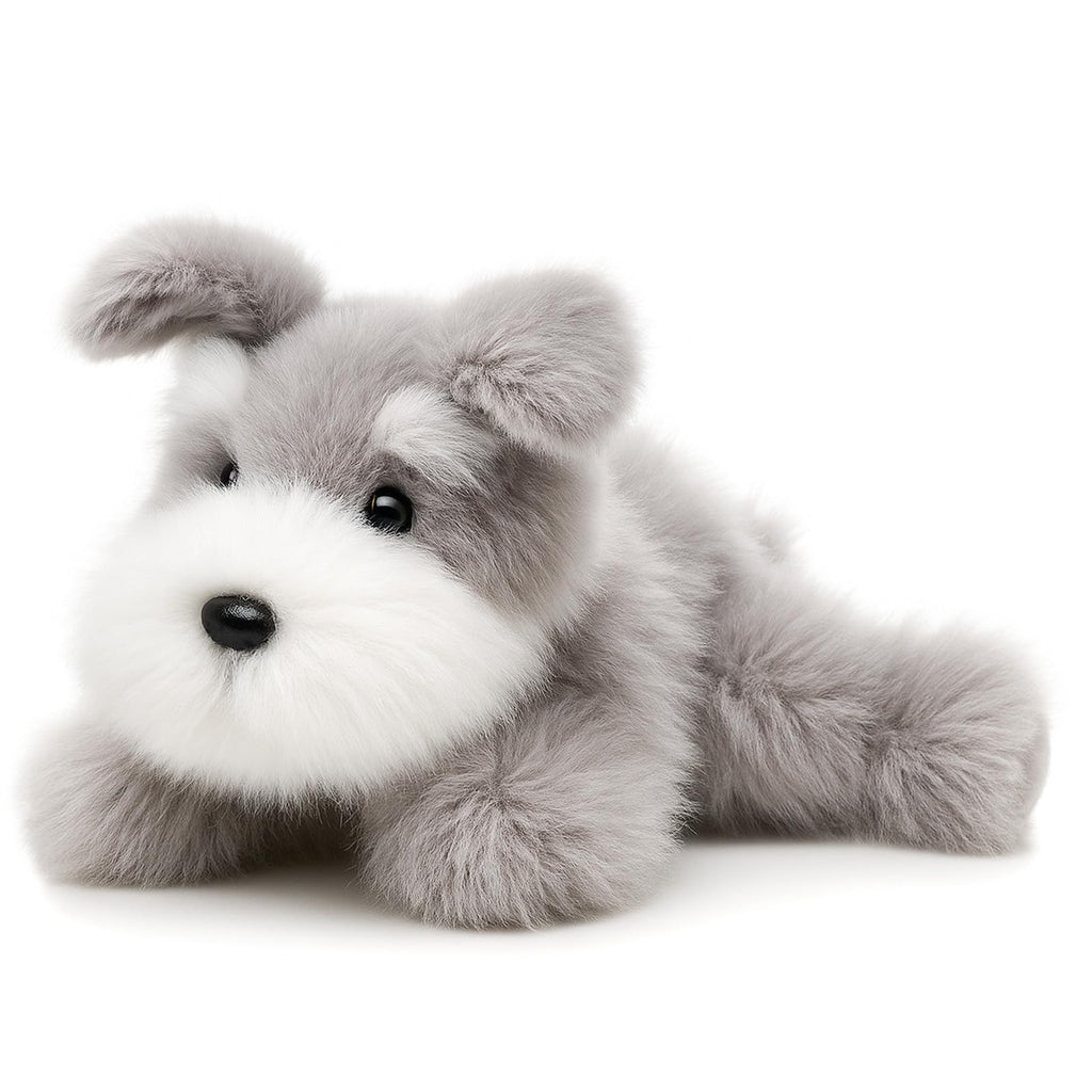Mushymallow Adorable Schnauzer Stuffed Animal – Soft Plush Toy with Weighted Beans and Calming Scent, Cute Gift for Kids