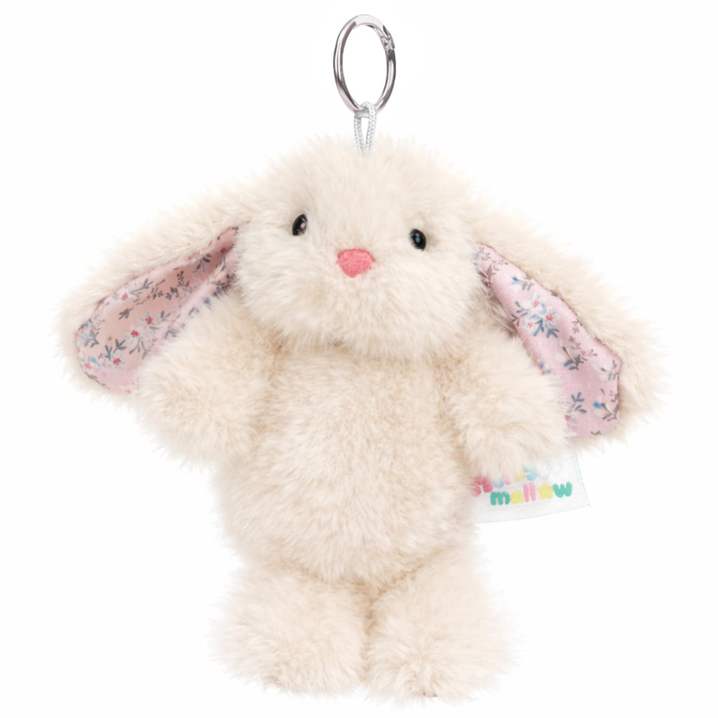 Mushymallow Beige Bunny Stuffed Animal Keychain – 7-Inch Soft Plush Rabbit for Backpacks
