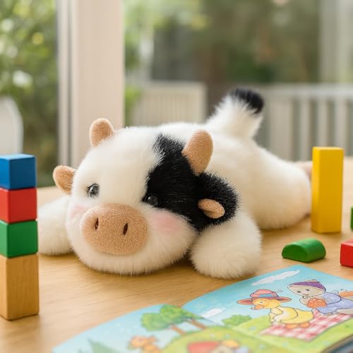 Mushymallow Cow Plush Toy – Soft Weighted Stuffed Animal for Stress Relief