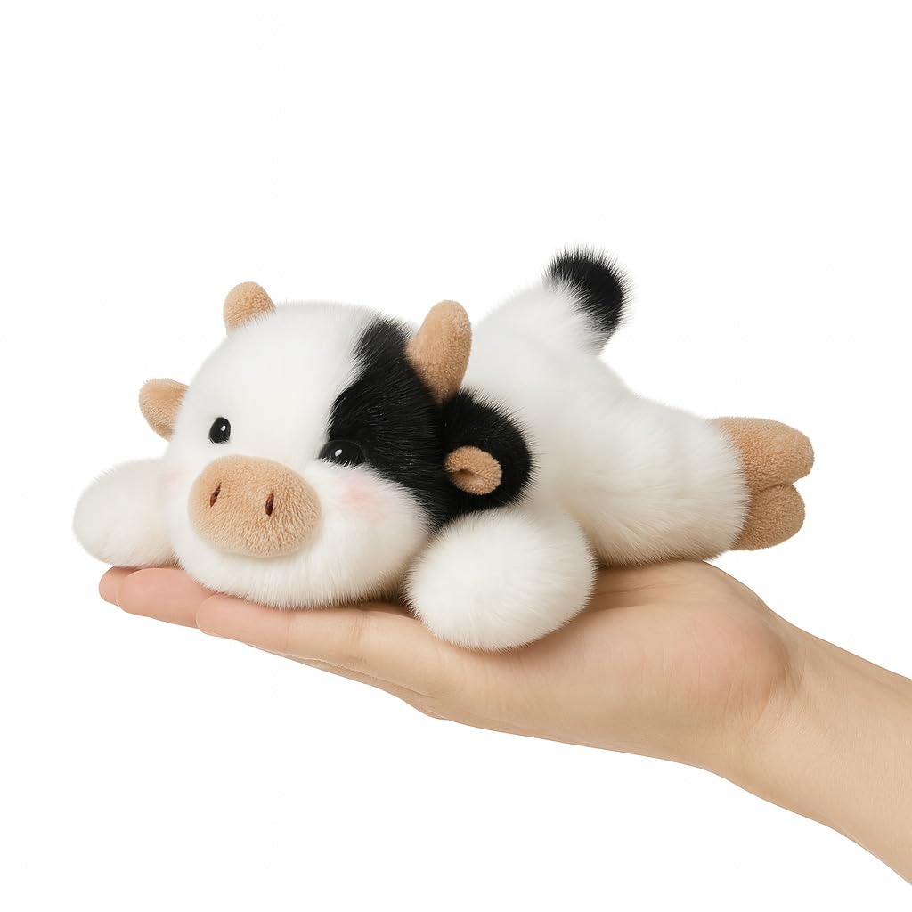 Mushymallow Cow Plush Toy – Soft Weighted Stuffed Animal for Stress Relief