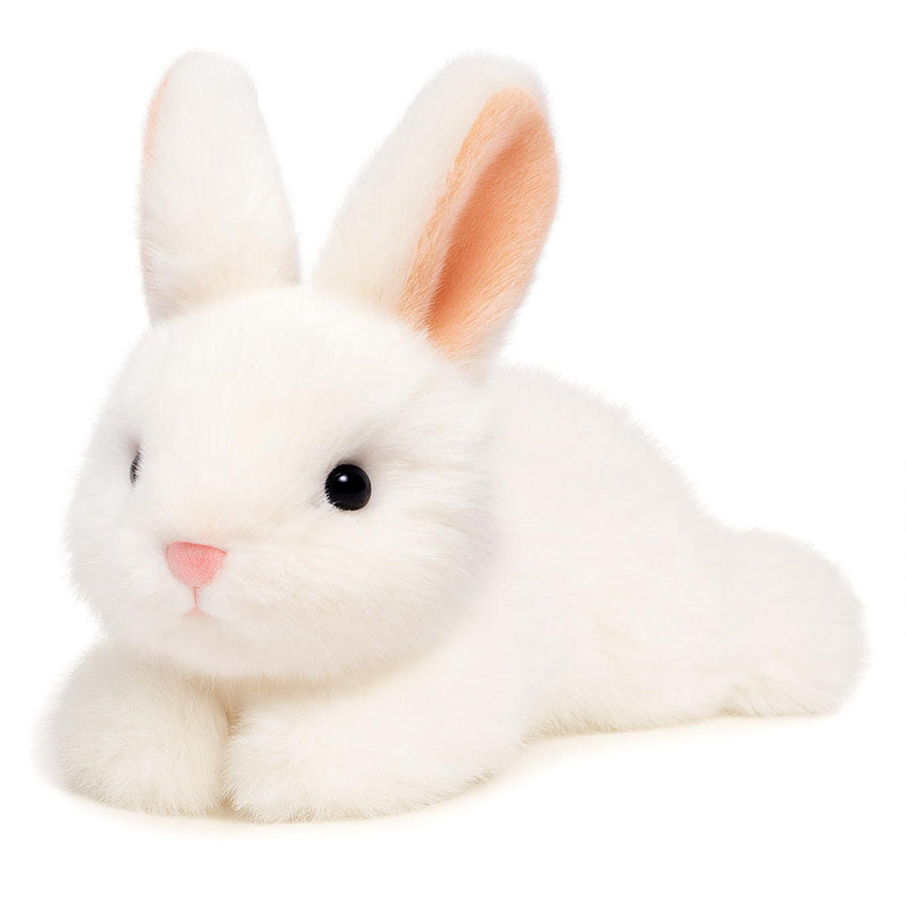 Mushymallow Soft White Rabbit Plush – Weighted Bean Stuffed Bunny, Palm-Sized with Aroma, Easter Gift for Kids
