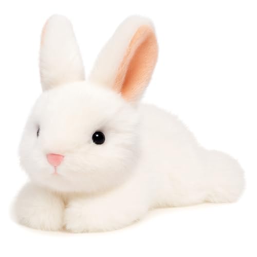 Mushymallow Soft White Rabbit Plush – Weighted Bean Stuffed Bunny, Palm-Sized with Aroma, Easter Gift for Kids