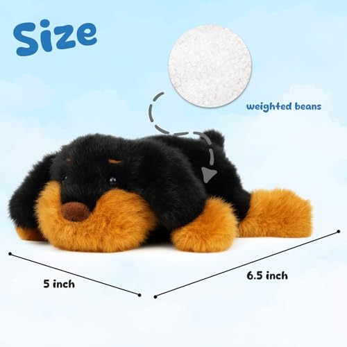 Mushymallow Weighted Plush Dachshund - Soft Stuffed Animal with Calming Scent, Cute Gift for Kids and Adults