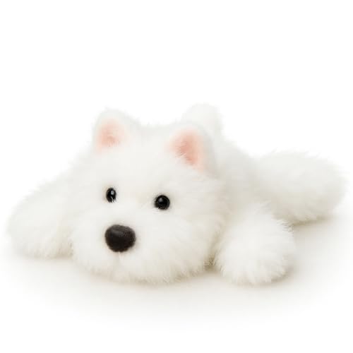 Mushymallow Westie Stuffed Animal – Soft Plush Dog Toy with Weighted Beans, Palm-Sized Cuddly Gift for Kids and Adults