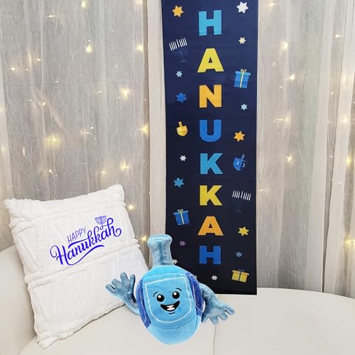 Musical Plush Dreidel Toy for Kids – Plays Two Hanukkah Songs, Soft & Squeezable
