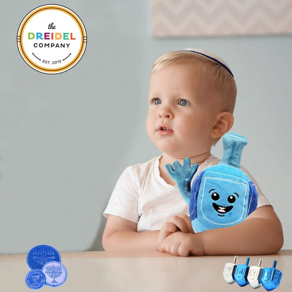 Musical Plush Dreidel Toy for Kids – Plays Two Hanukkah Songs, Soft & Squeezable