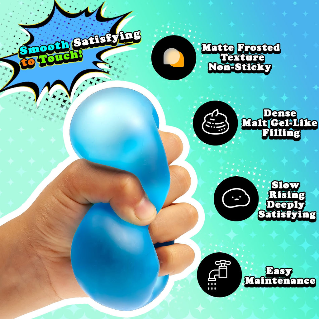 MUYMUT Sensory Stress Cube – Blue, 1-Pack: High-Density Gel Fidget Toy for Anxiety Relief with Slow-Rebound Design