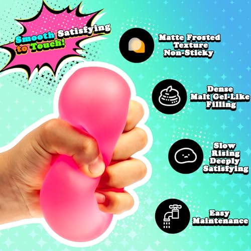 MUYMUT Sensory Stress Cube – High-Density Gel Filled Squishy Toy, Pink, 1-Pack for Anxiety Relief and Focus