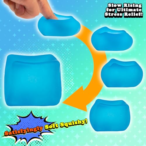 MUYMUT Sensory Stress Cube – High-Density Gel Filled Squishy Toy, Pink, 1-Pack for Anxiety Relief and Focus