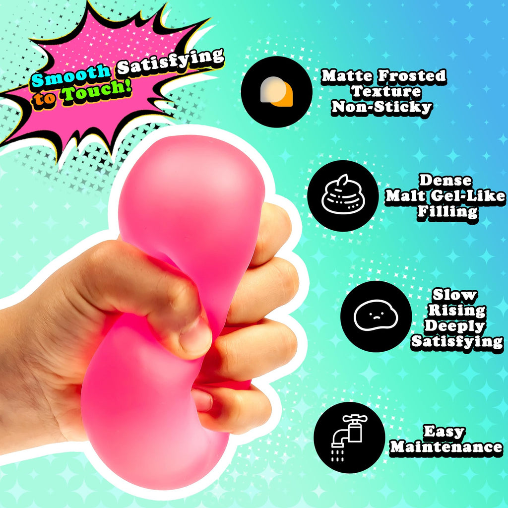 MUYMUT Sensory Stress Cube – High-Density Gel Filled Squishy Toy, Pink, 1-Pack for Anxiety Relief and Focus