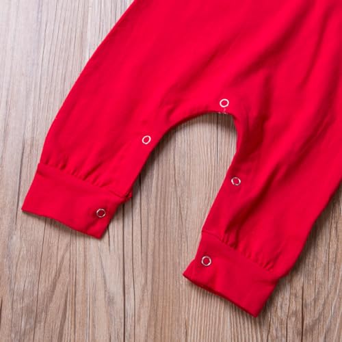 My First Christmas Outfit: Baby Girl Elf Costume Long Sleeve Jumpsuit with Hat